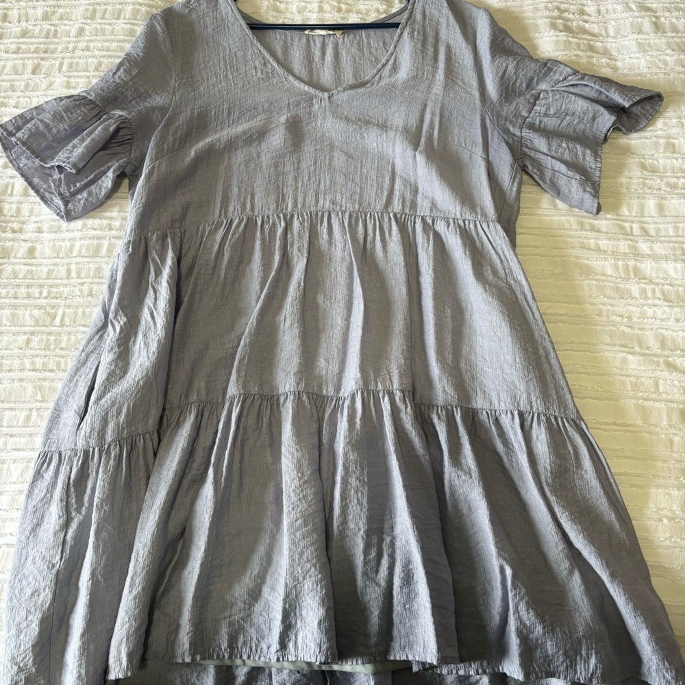 Entro Babydoll Blue Short Sleeve Dress